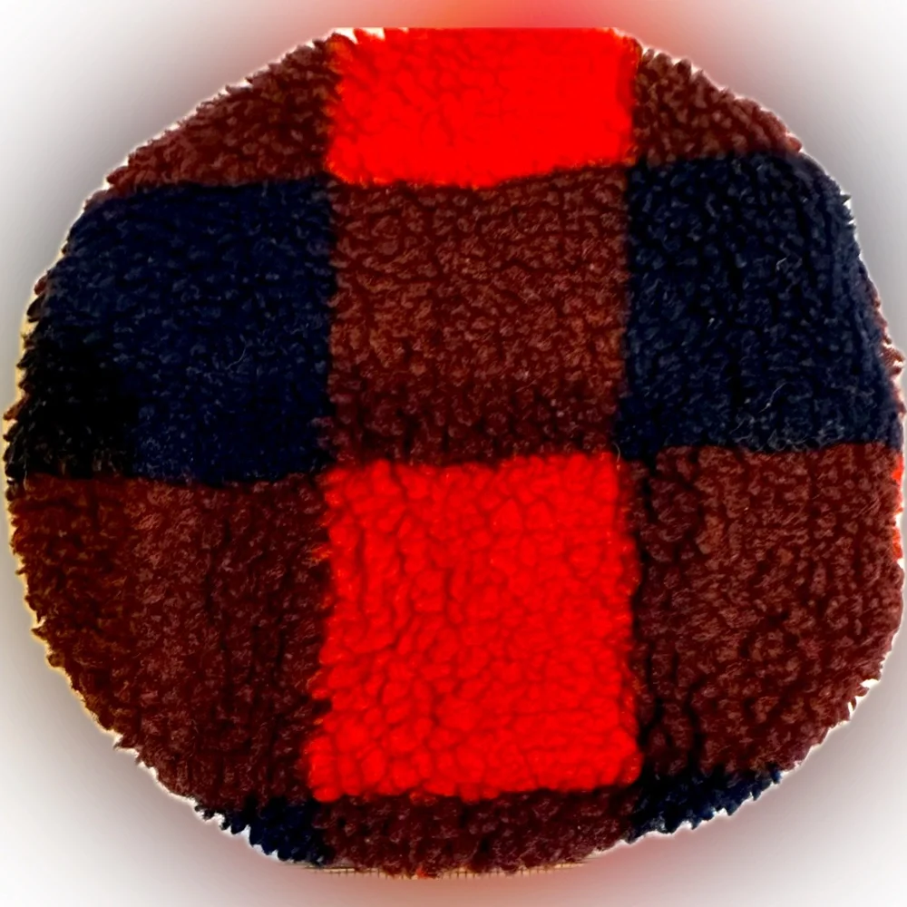 FRESH LIDS INC RED BLACK BUFFALO PLAID SHERPA BEANBAG 7” GAME TOSS CORN HOLE TOY